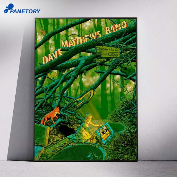 Dave Matthews Band Gorge Amphitheatre George Wa Sep 4-6 2026 Poster