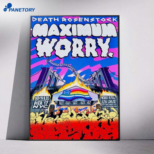 Death Rosenstock Maximum Worry Show Pier 17 NYC Sep 20 2026 Poster