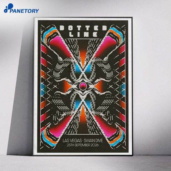 Dotted Line Swan Dive Las Vegas Poster