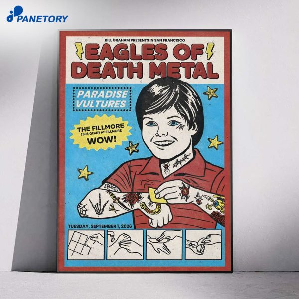 Eagles Of Death Metal The Fillmore San Francisco CA Sep 1 2026 Poster