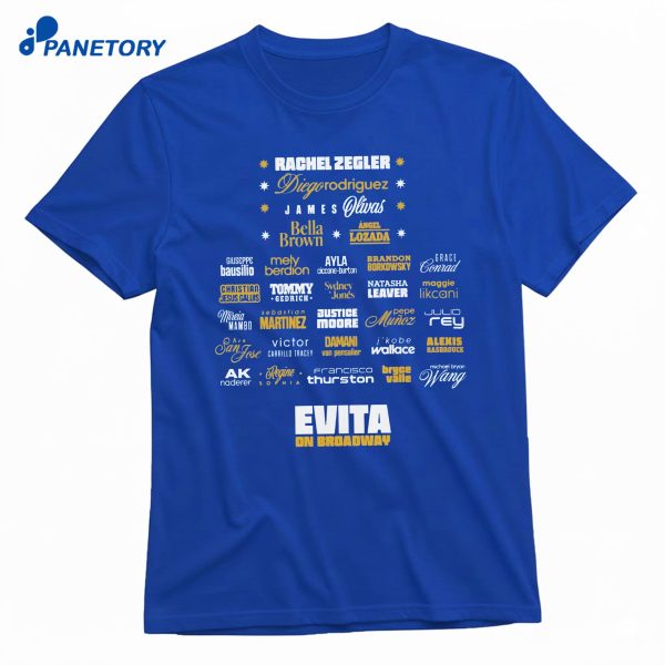 Evita On Broadway Cast T-Shirt