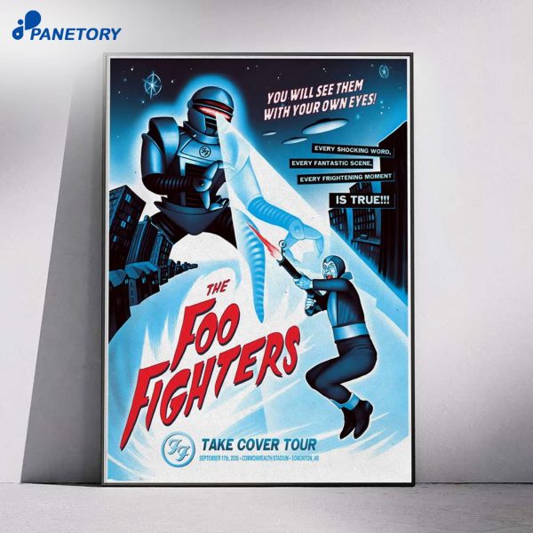 Foo Fighters Commonwealth Stadium Edmonton AB Sep 17 2026 Poster