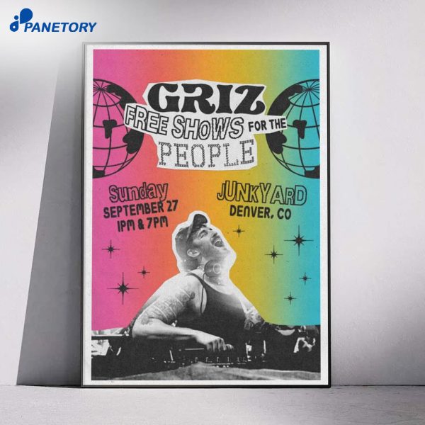 Griz Denver Free Shows For The People Concert Sep 27 2026 Poster
