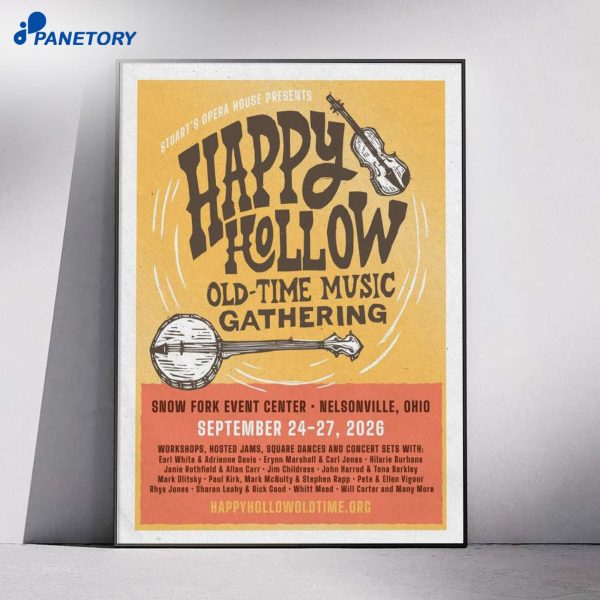 Happy Hollow Nelsonville Ohio Show 2026 Poster