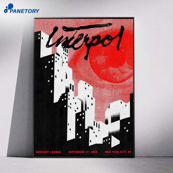Interpol New York Tour Sep 27 2026 Poster