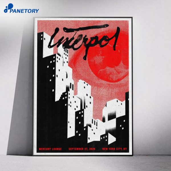 Interpol Mercury Lounge New York NY Show Sep 27 2026 Poster