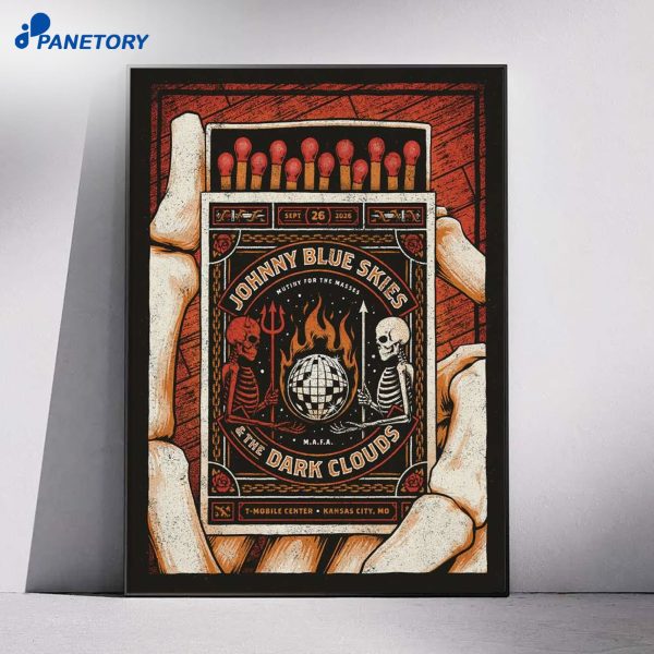 Johnny Blue Skies T-mobile Center Kansas City MO Sep 26 2026 Poster