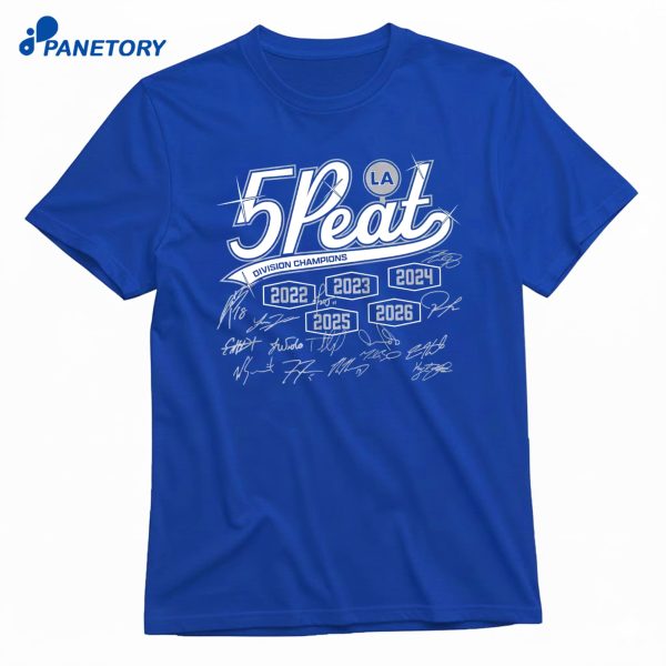 Los Angels Baseball Division 5Peat T-Shirt
