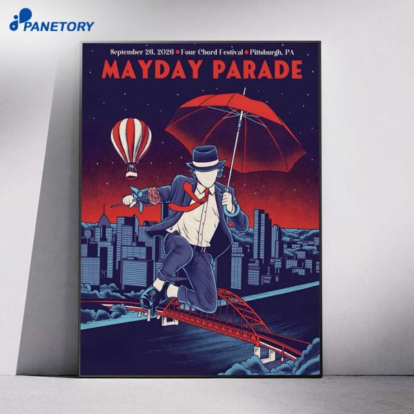 Mayday Parade Four Chord Festival Pittsburgh PA Sep 26 2026 Poster