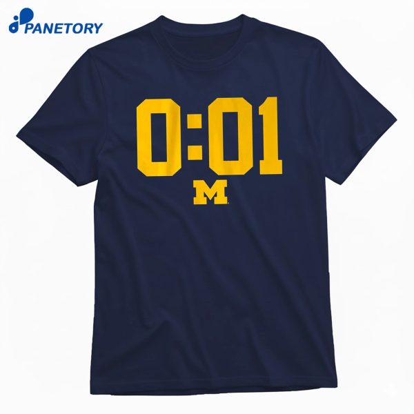 Michigan Football A Lot Can Happen In 001 Second T-Shirt