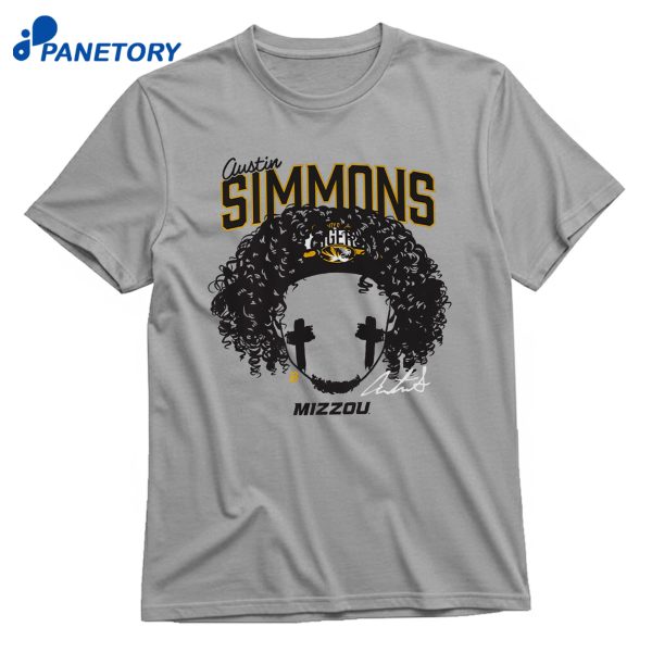 Missouri Football Austin Simmons Blank Face T-Shirt
