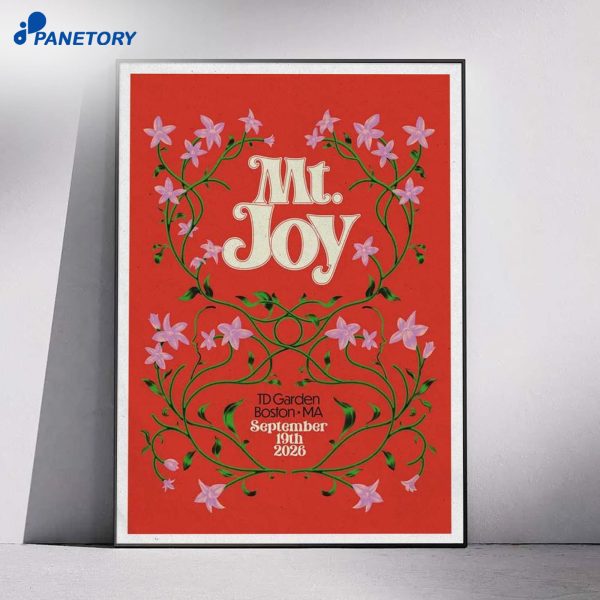 Mt. Joy Concert TD Garden Boston Massachusetts Sep 19 2026 Poster