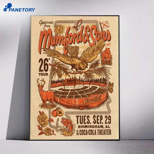 Mumford And Sons Coca-Cola Amphitheater Birmingham AL Sep 29 2026 Poster