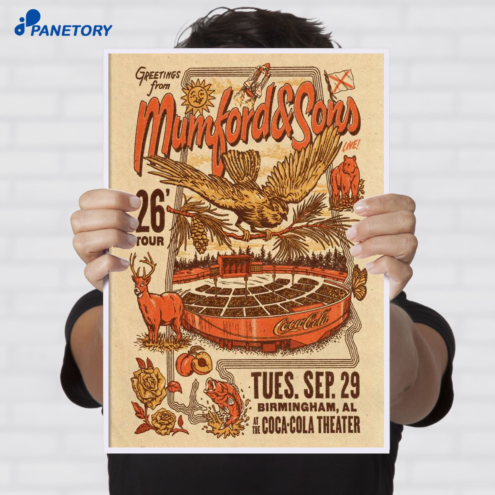 Mumford And Sons Coca-Cola Amphitheater Birmingham Al Sep 29 2026 Poster Mumford And Sons Coca-Cola Amphitheater Birmingham Al Sep 29 2026 Poster