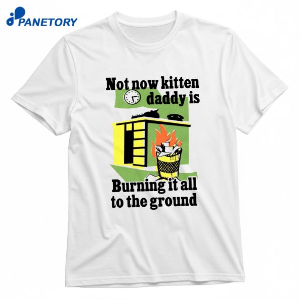 Not Now Kitten Daddy Is Burning It All To The Ground T-Shirt