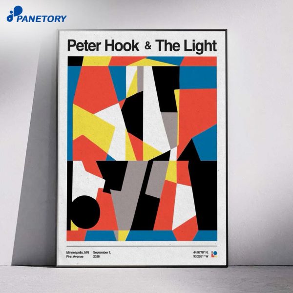 Peter Hook And The Light Minneapolis Mn Sep 1 2026 Poster