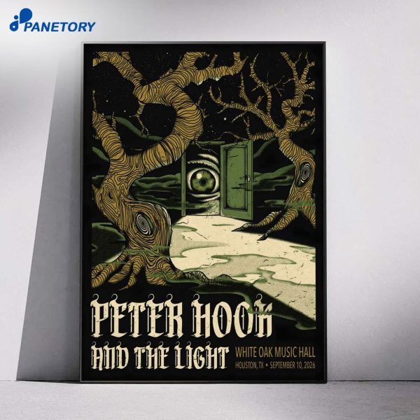 Peter Hook And The Light White Oak Music Hall Downstairs Hall Downstairs Houston TX Sep 10 2026 Poster