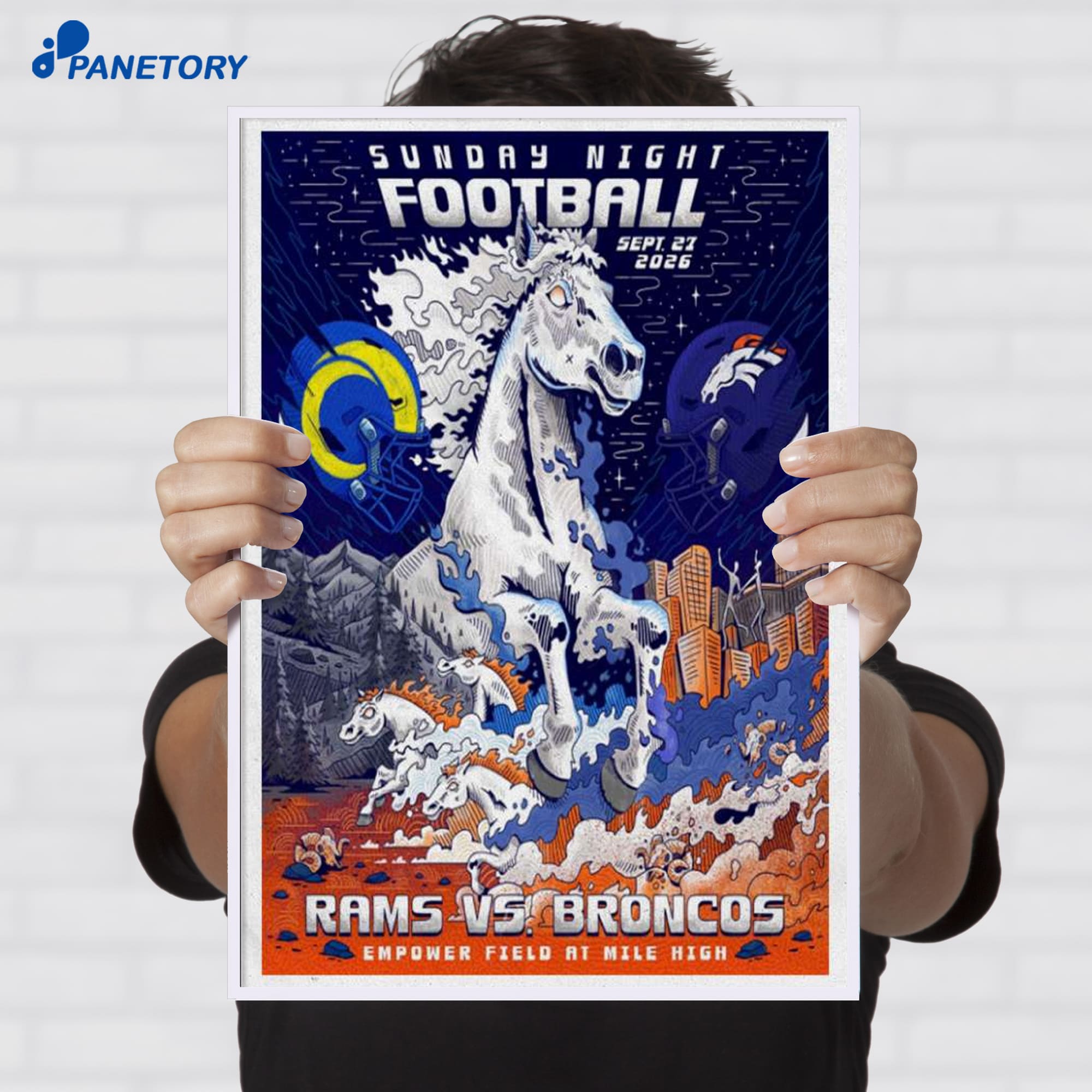 Rams Broncos Sunday Night Football Denver Sep 27 2026 Poster Rams Broncos Sunday Night Football Denver Sep 27 2026 Poster