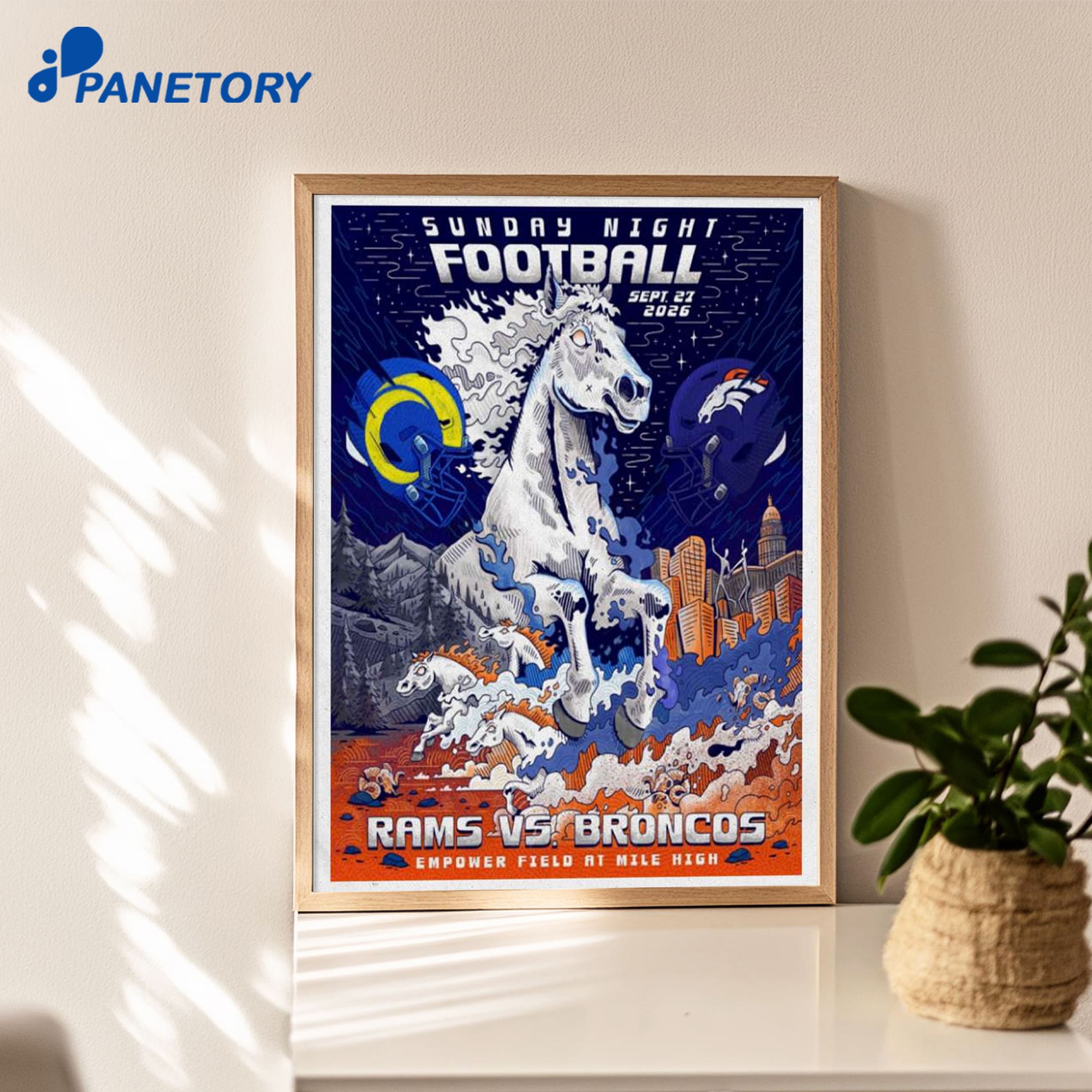 Rams Broncos Sunday Night Football Denver Sep 27 2026 Poster Rams Broncos Sunday Night Football Denver Sep 27 2026 Poster