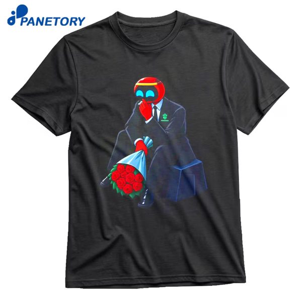Shy Rose-Bearing Robot Suit T-Shirt