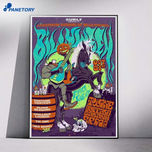 Surly Brewing Co Billy Strings Halloween Event Minneapolis MN Oct 31 2026 Poster