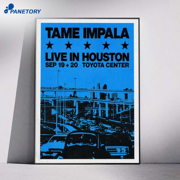 Tame Impala The Deadbeat Tour Houston Tx 2026 Poster