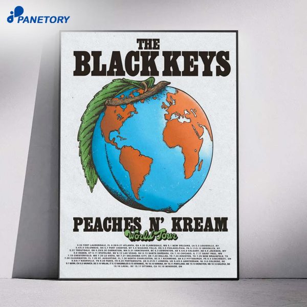 The Black Keys Peaches N' Kream World Tour 2026 Poster