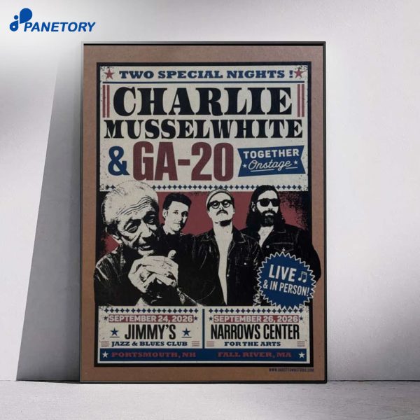 Together Onstage Charlie Musselwhite & GA-20 Portsmouth 2026 Poster