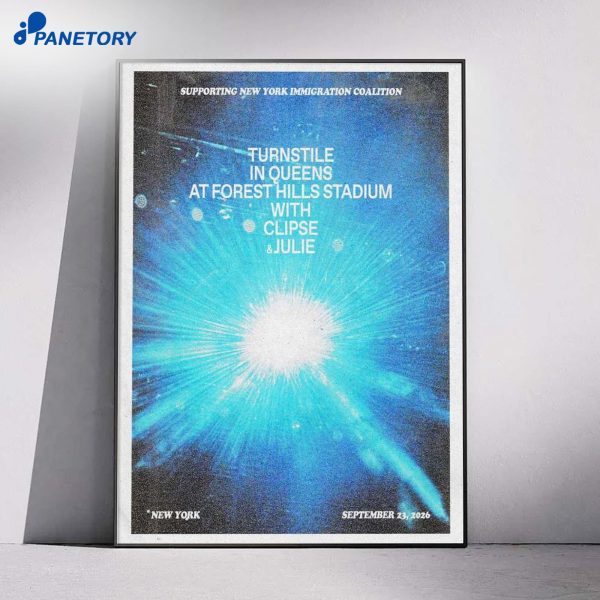 Turnstile Concert Queens New York Clipse Julie Sep 23 2026 Poster