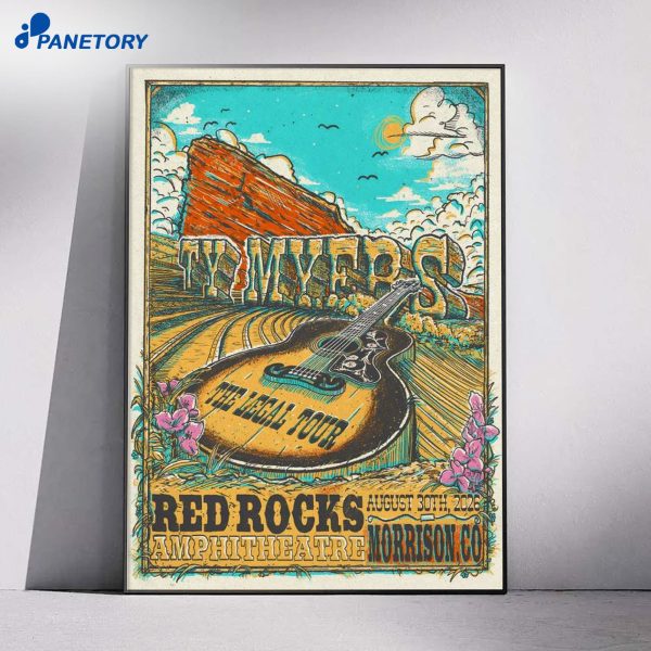 Ty Myers Red Rocks Amphitheatre Morrison Co Aug 30 2026 Poster