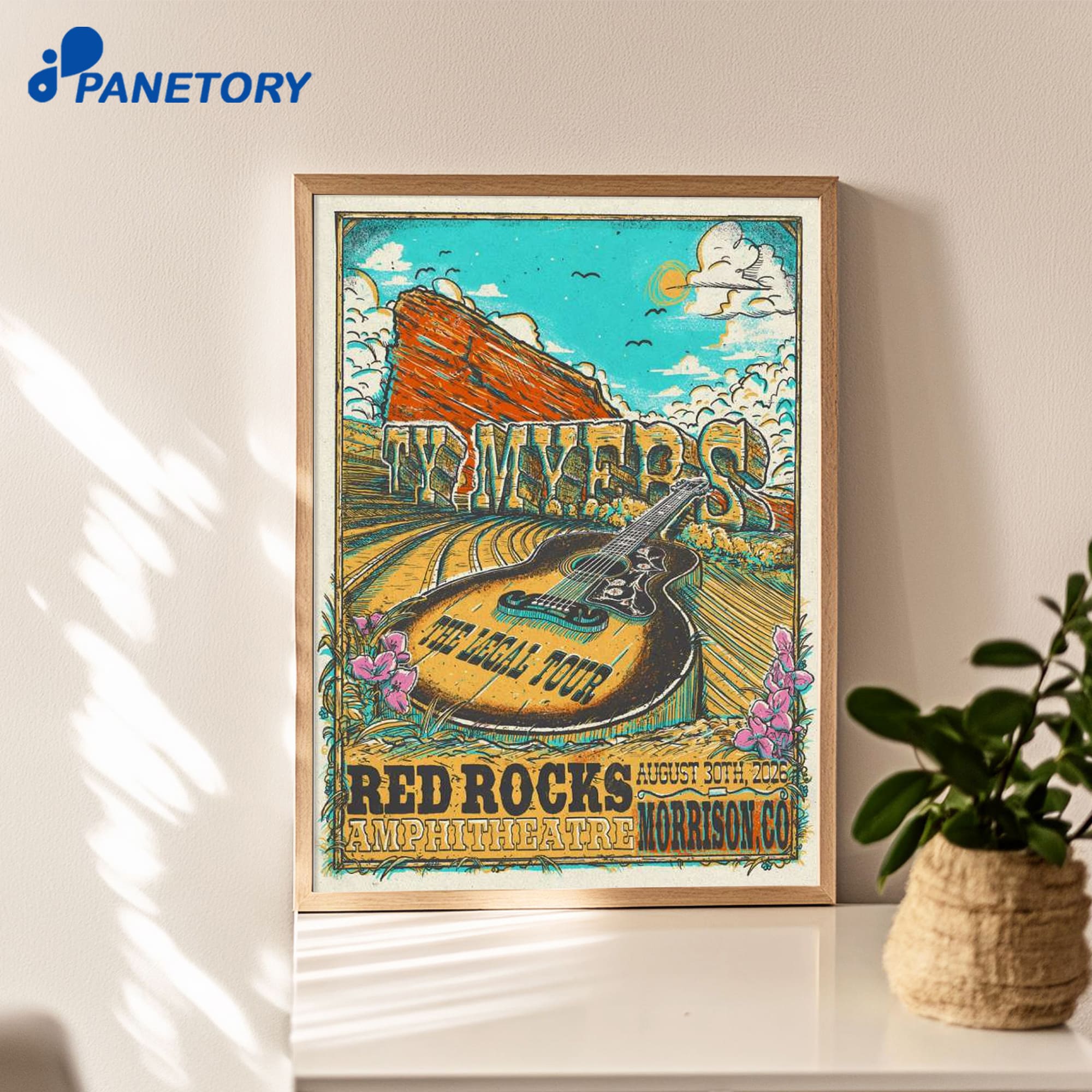Ty Myers Red Rocks Amphitheatre Morrison Co Aug 30 2026 Poster Ty Myers Red Rocks Amphitheatre Morrison Co Aug 30 2026 Poster