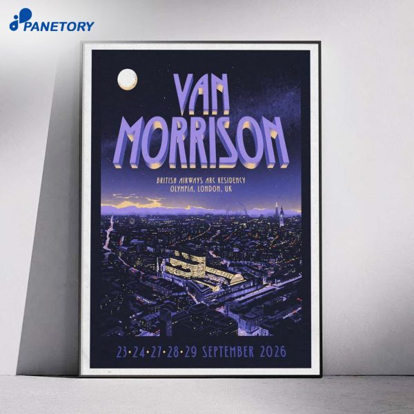 Van Morrison British Airways ARC Olympia London Sep 27 2026 Poster