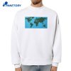 World Map Continents Green And Blue Ocean T-Shirt 2