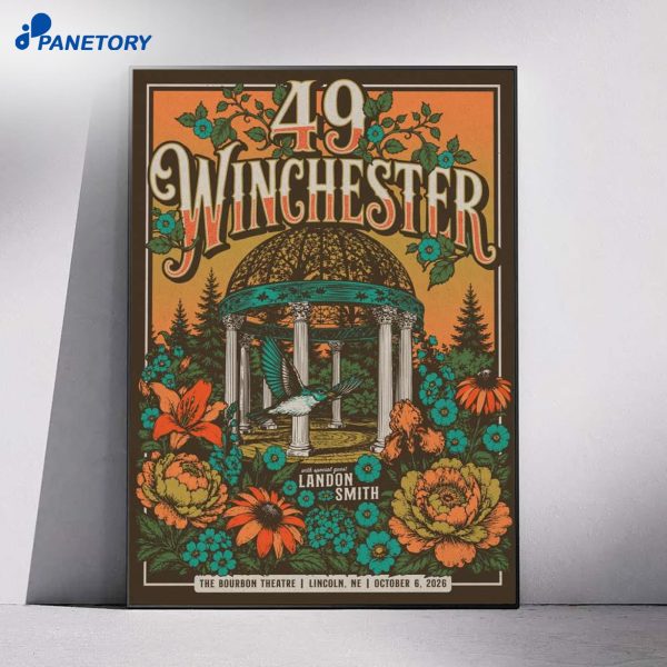 49 Winchester Bourbon Theatre Lincoln NE Concert Oct 6 2026 Poster