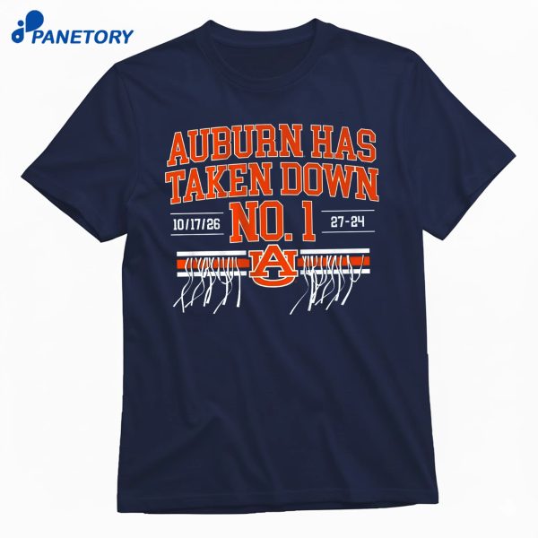 Auburn Football Down Goes No. 1 T-Shirt