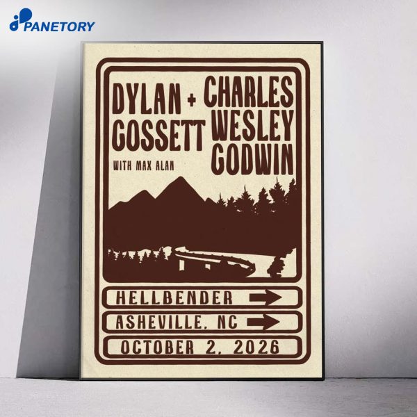 Charles Wesley Godwin Asheville NC Tour Oct 2 2026 Poster