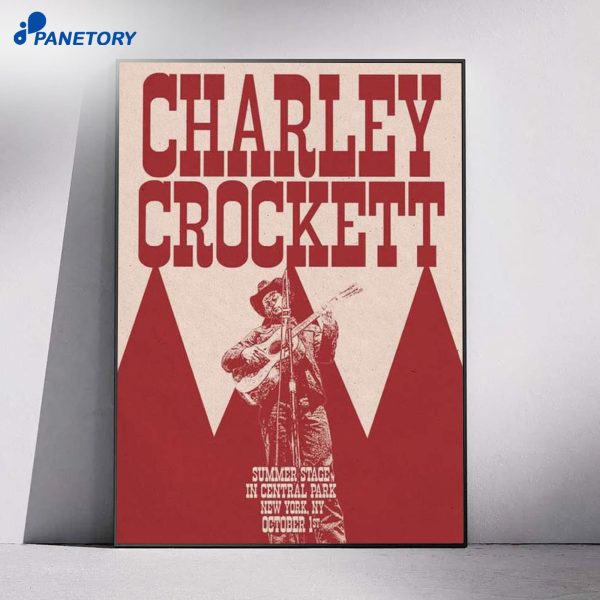 Charley Crockett Summerstage Central Park New York Concert Oct 1 2026 Poster