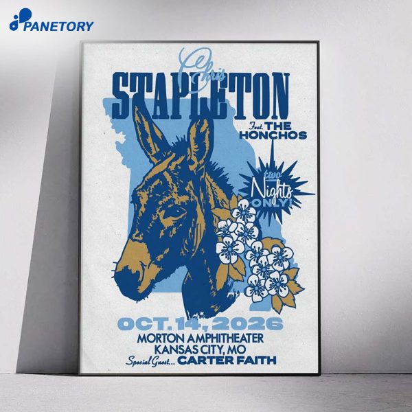 Chris Stapleton Morton Amphitheater Riverside Missouri Oct 14 2026 Poster