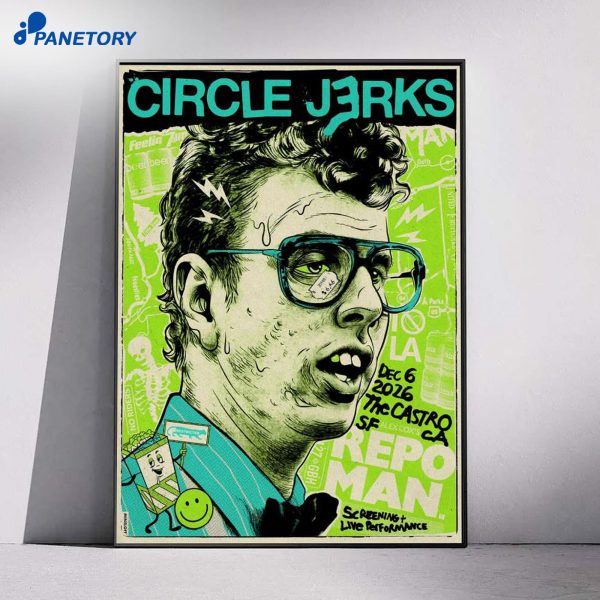 Circle Jerks San Francisco CA Dec 6 2026 Poster