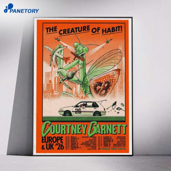 Courtney Barnett Glasgow UK Oct 13 2026 Poster
