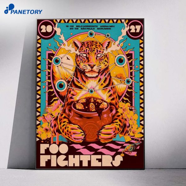Foo Fighters Belo Horizonte And São Paulo Brazil Feb 18 & 20 2026 Poster