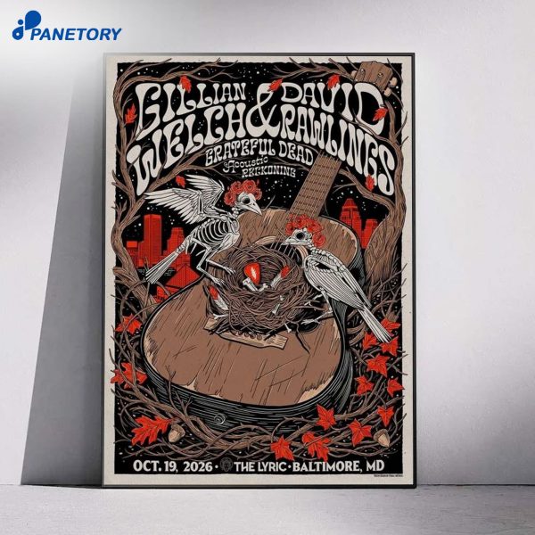 Gillian Welch & David Rawlings The Lyric Baltimore 2026 Poster