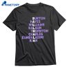 Golden State Ballhala Names 2026 T-shirt 1