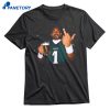 Jalen Hurts Beer Middle Finger T-shirt 1