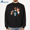 Jalen Hurts Beer Middle Finger T-Shirt 2