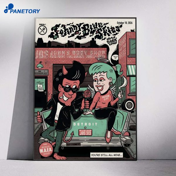 Johnny Blue Skies Little Caesars Arena Detroit MI Oct 10 2026 Poster