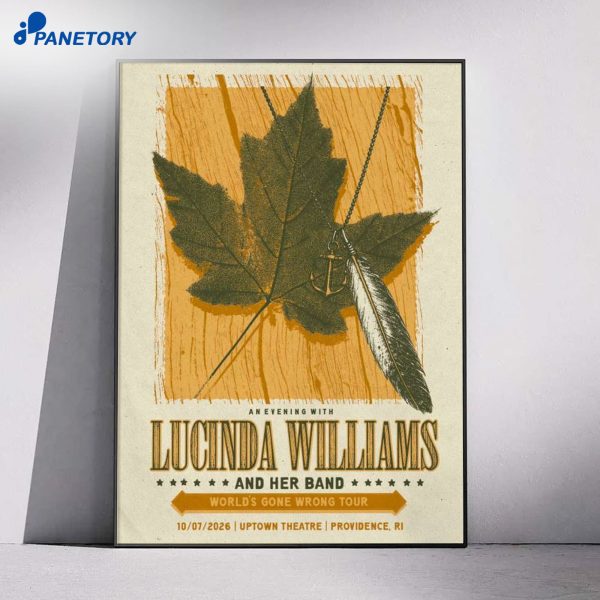 Lucinda Williams Providence Tour Oct 7 2026 Poster