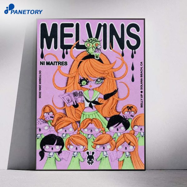 Melvins Belly Up Tavern Solana Beach California Oct 20 2026 Poster
