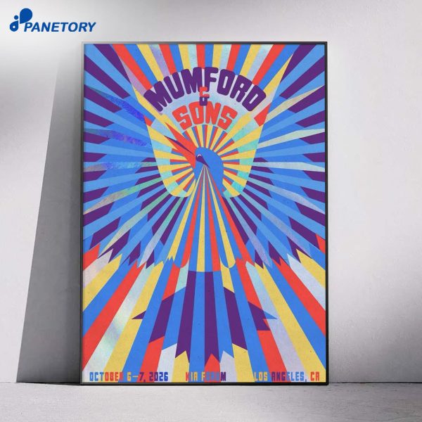 Mumford And Sons Inglewood CA Oct 6-7 2026 Poster