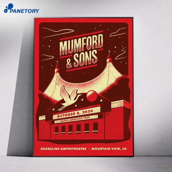 Mumford And Sons Mountain View Ca Reprint Oct 9 2026 Poster